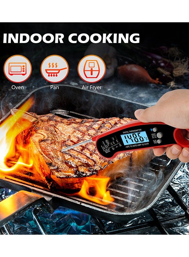 Cooking Thermometer,IP67 Waterproof Digital Meat Thermometer with Backlight, Calibration & Hold Function，Food Thermometer for Cooking,Outdoor Grilling,Candy Making  - Image 5