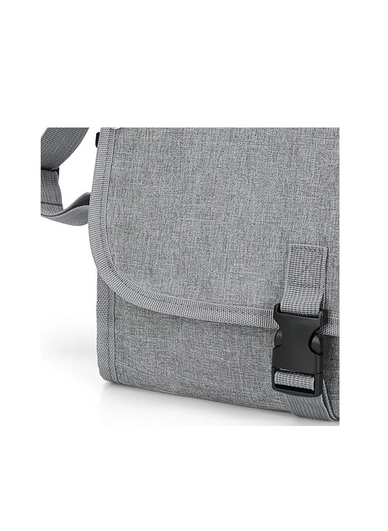 ARCOON - Portable Diaper Changing Pad – Travel Baby Diaper Changer Bag with Wipes Pocket, Smart Foldable Design, Waterproof Changing Mat, Ideal for Newborn Boys & Girls - Grey - Image 1