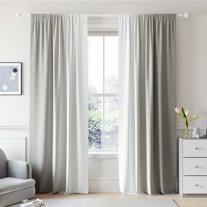 OMBRE 100 BLACKOUT CURTAINS 96 INCHES LONG 2 PANELS FOR BEDROOM LIVING ROOM GREY WHITE GRADIENT PATTERNED LIGHT BLOCKING THERMAL INSULATED ROD POCKET WINDOW TREATMENT DRAPES