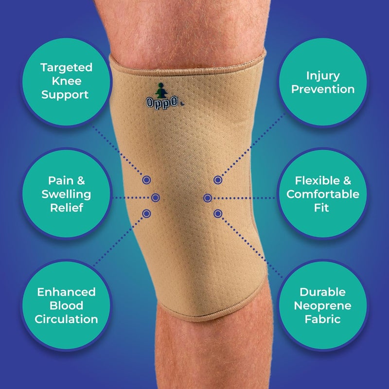 OPPO 1022 Closed Patella Knee Brace Neoprene Support for Ligament Meniscus Cartilage Pain Relief for Arthritis Strains PostSurgery Recovery Medium - Image 2