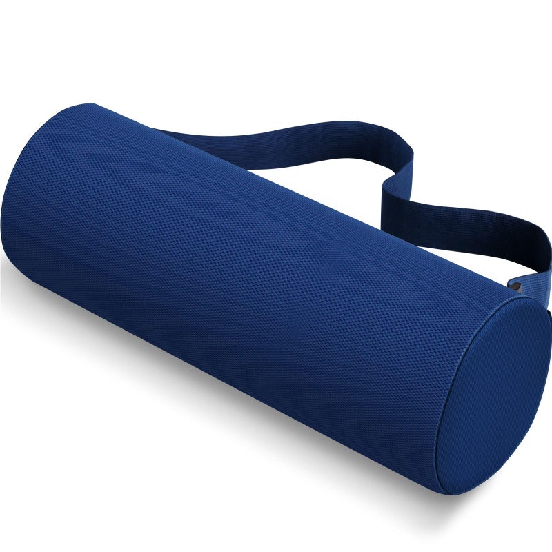 CushZone Seat Cushion Lumbar Roll Support Pillow for Office Chair Car Gaming Chair Memory Foam Back Cushion with Washable Cover for Relieving Back Pain Improving PostureBlue