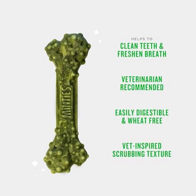 Minties Dental Chews for Dogs, 16 Count, Vet-Recommended Mint-Flavored Dental Treats for Tiny/Small Dogs 5-24 lbs, Dental Bones Clean Teeth, Fight Bad Breath, and Removes Plaque and Tartar - Image 2