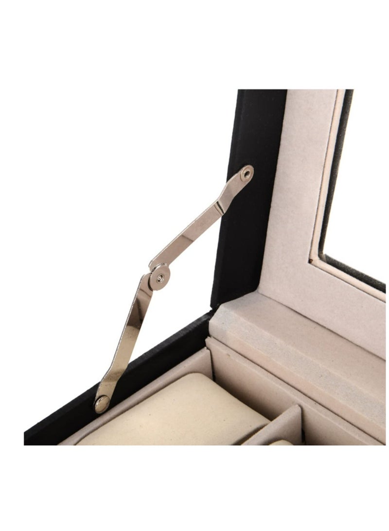 صندوق تخزين مجوهرات الساعات اسود 24 قطعة - Image 5