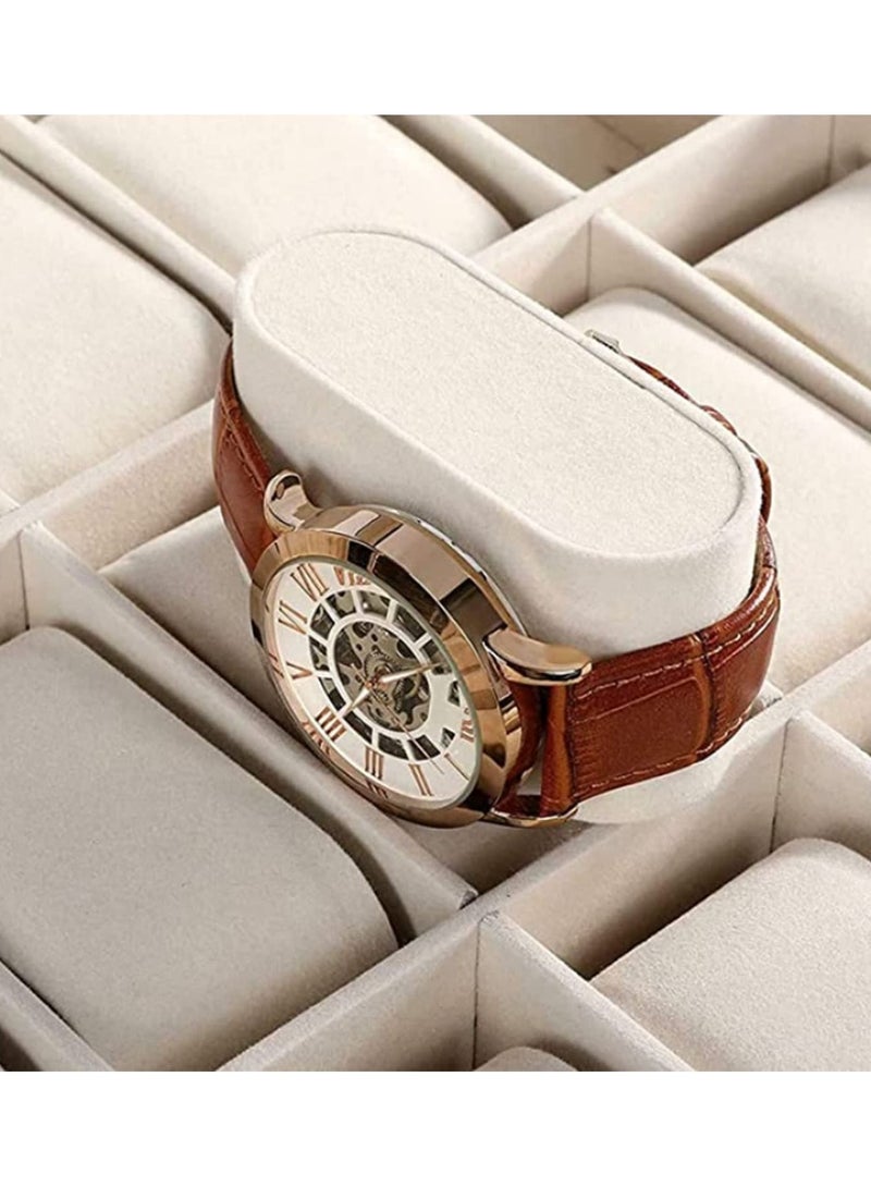 صندوق تخزين مجوهرات الساعات اسود 24 قطعة - Image 4