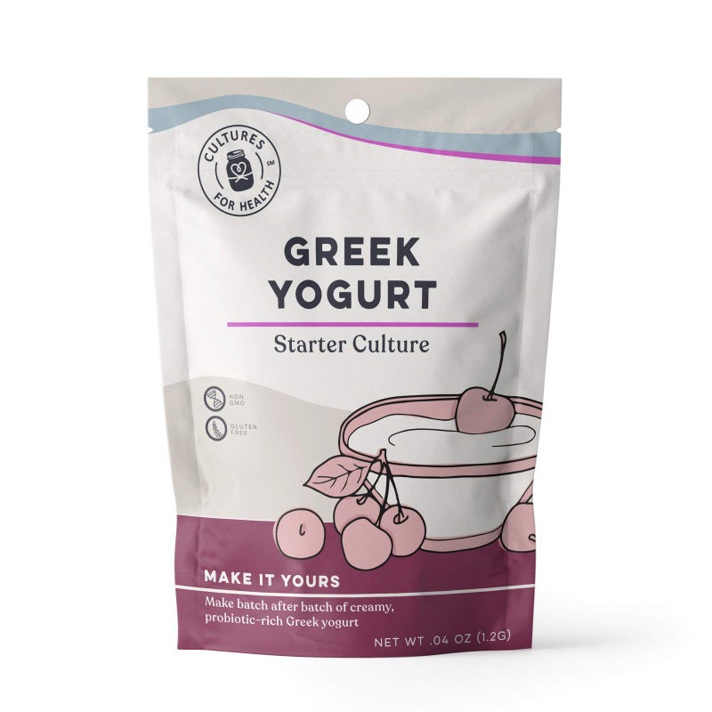 Cultures for Health Greek Yogurt Starter Culture | 2 Packets Dehydrated Heirloom Style DIY Probiotic Yogurt | Delicious for Smoothies, Granola and Berries, Tzatziki, Soup, & Other Healthy Snacks - Image 1