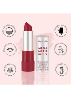 Miss Claire Longlasting Hydrating Mega Matte Lipstick (3Gm) (13)  - Image 5