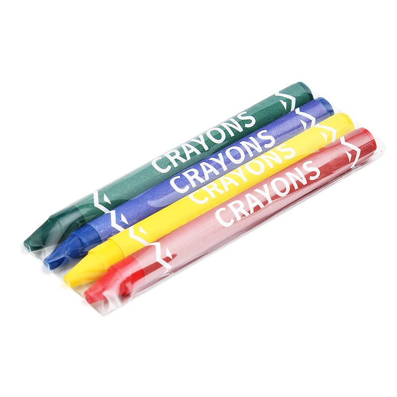 Madisi Crayons Bulk Pack, Regular Size, 4 Colors, cellophane 250 Packs, 1000 Count - Image 4