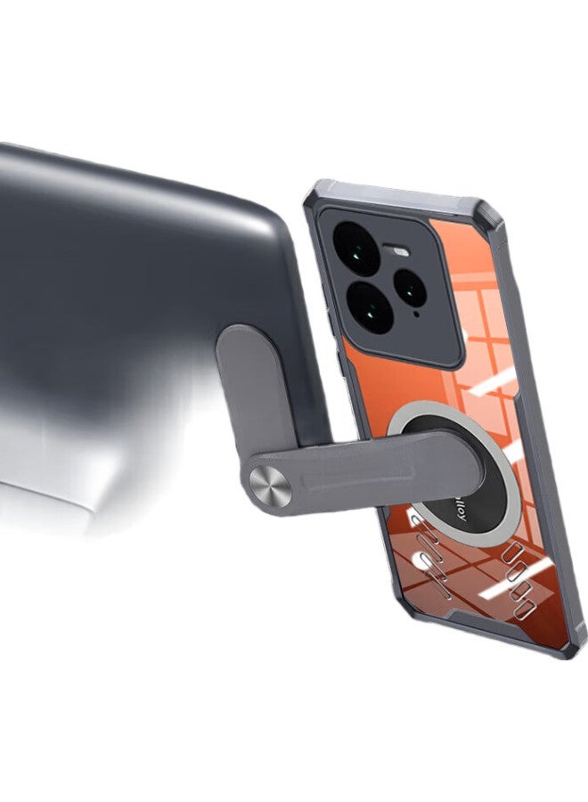 Freeson Cooling Phone Case For Realme Gt7 Pro, Full Lens Protection, Shockproof, Anti-Collision Corners, Simple Design, Metal Magnetic Compatible With Cooling Fans, Black - Image 1