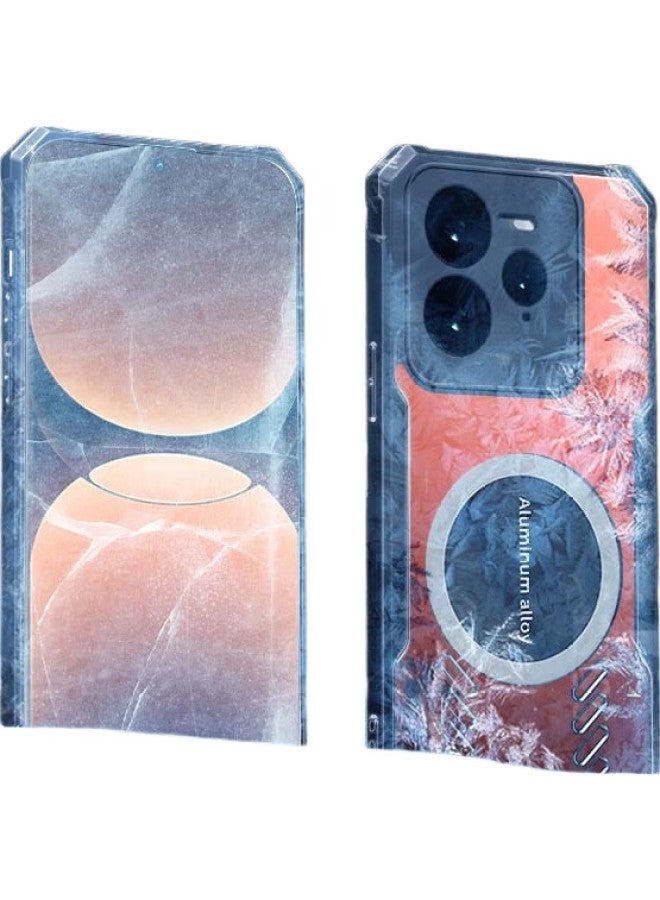 Freeson Cooling Phone Case For Realme Gt7 Pro, Full Lens Protection, Shockproof, Anti-Collision Corners, Simple Design, Metal Magnetic Compatible With Cooling Fans, Black - Image 2