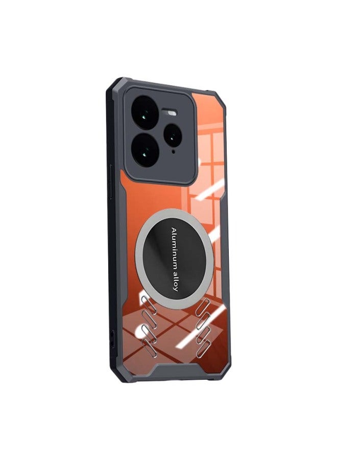 Freeson Cooling Phone Case For Realme Gt7 Pro, Full Lens Protection, Shockproof, Anti-collision Corners, Simple Design, Metal Magnetic Compatible With Cooling Fans, Black - Image 2