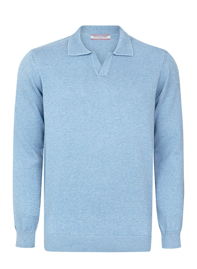 FELIX HARDY Pullover with Polo Collar - Buttonless