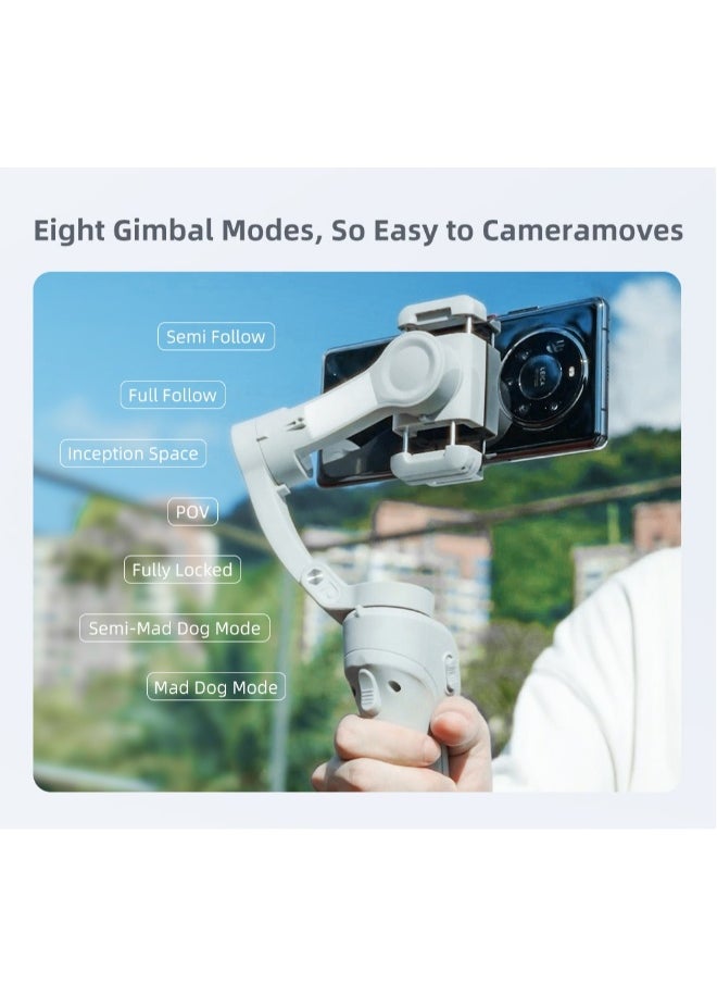 FLOWING - Gimbal Stabilizer for Smartphones, 3-axis Phone Gimbal for Android & iPhone, Phone Stabilizer for Video Recording with Face/Object Tracking - Image 1