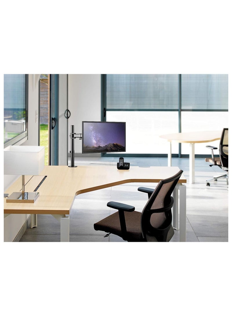 Full Motion Desk Mount (clamp & grommet) for 10-30" Monitor Screen, Height Adjustable - Image 5