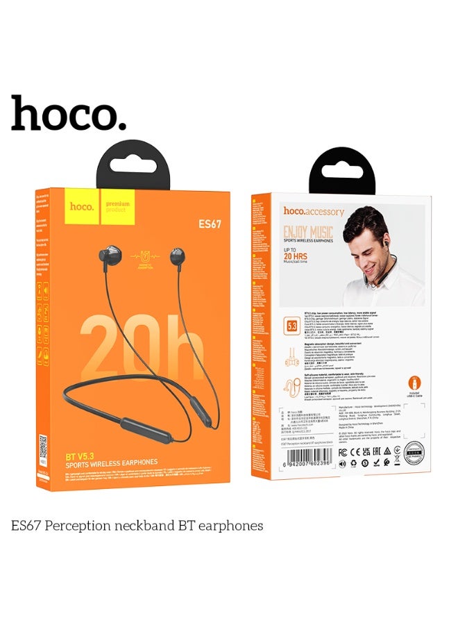 hoco. ES67 Perception neckband BT earphones - Image 5