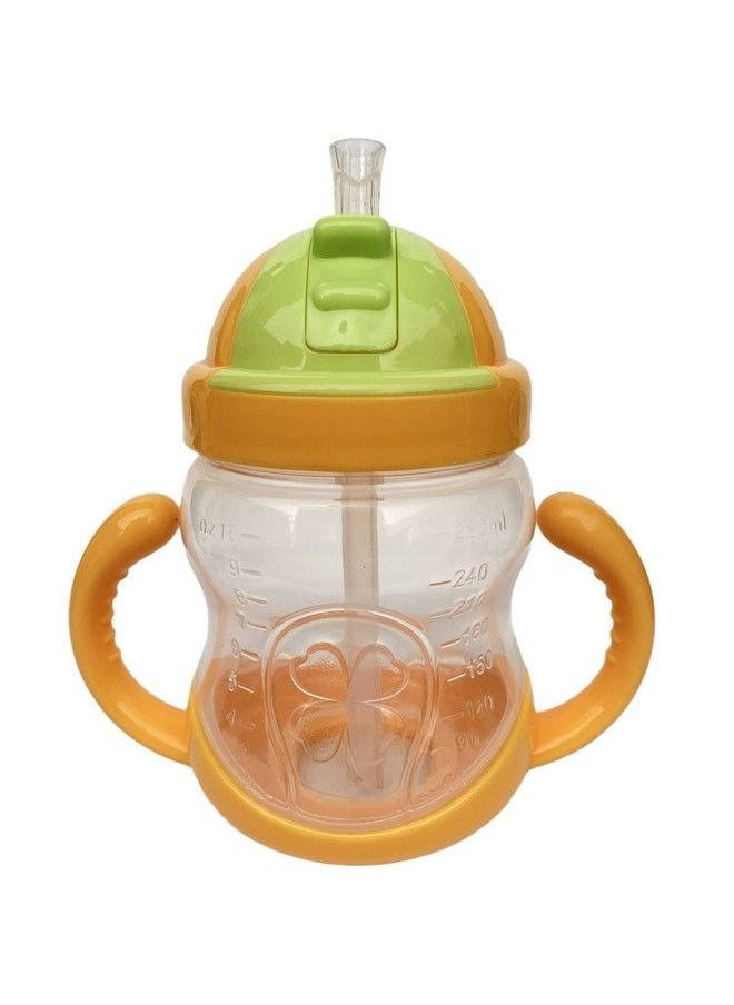 NIRVA WITH DEVICE OF WOMEN PICTURE - 280 Ml Baby Drinkware Baby Cup With Drinking Straw In Yellow Color - Image 1