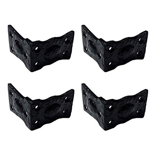 Adonai Hardware Arah Vintage Black Antique Cast Iron Retro LCorner Edge Cover Protector for Safety Guard Furniture Cabinets Tables Wooden Jewelry Box Chest Trunks Corner Protection