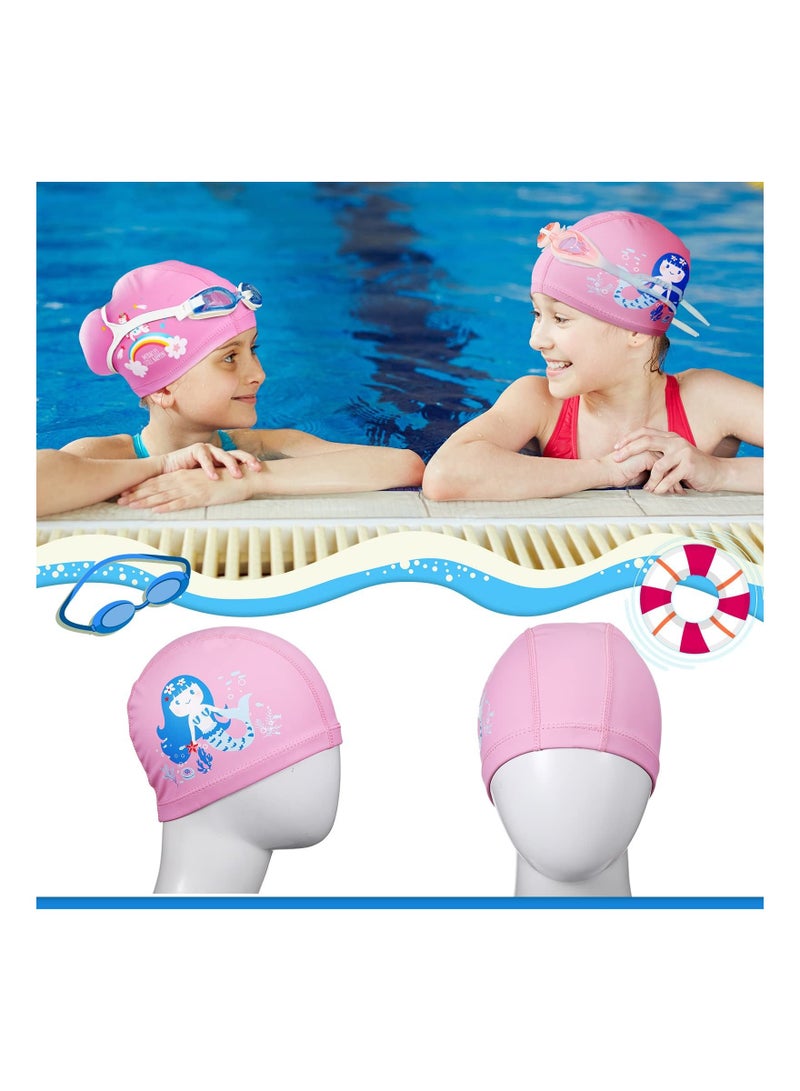 KASTWAVE Kids Swimming Caps, Unicorn Swimming Hat for Girls, Kids Waterproof Bathing Swim Cap for Long and Short Hair, for Kids, Toddlers, Children, Boys - Image 5