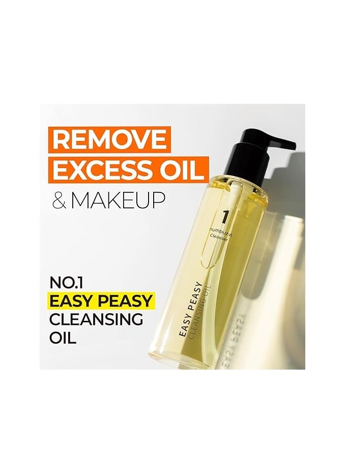 numbuzin About this item numbuzin No.1 Easy Peasy Cleansing Oil : A cleansing oil that gently melts not only water-proof makeup but also blackheads and sebum. KEY INGREDIENT : Corn Oil, Macadamia Ternifolia Seed Oil Cleansing Waste in Pore 94.39% / Sebum decreased by 26.36%  - Image 3