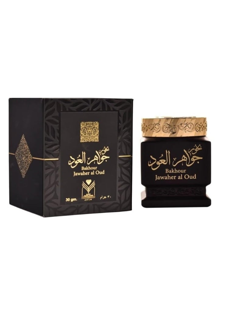 Al Mas Jawaher Al Oud Bakhoor Incense 30G – Premium Arabic Oud Wood Chips – Authentic Arabic, Long Lasting Home Fragrance, Masjid - Image 3