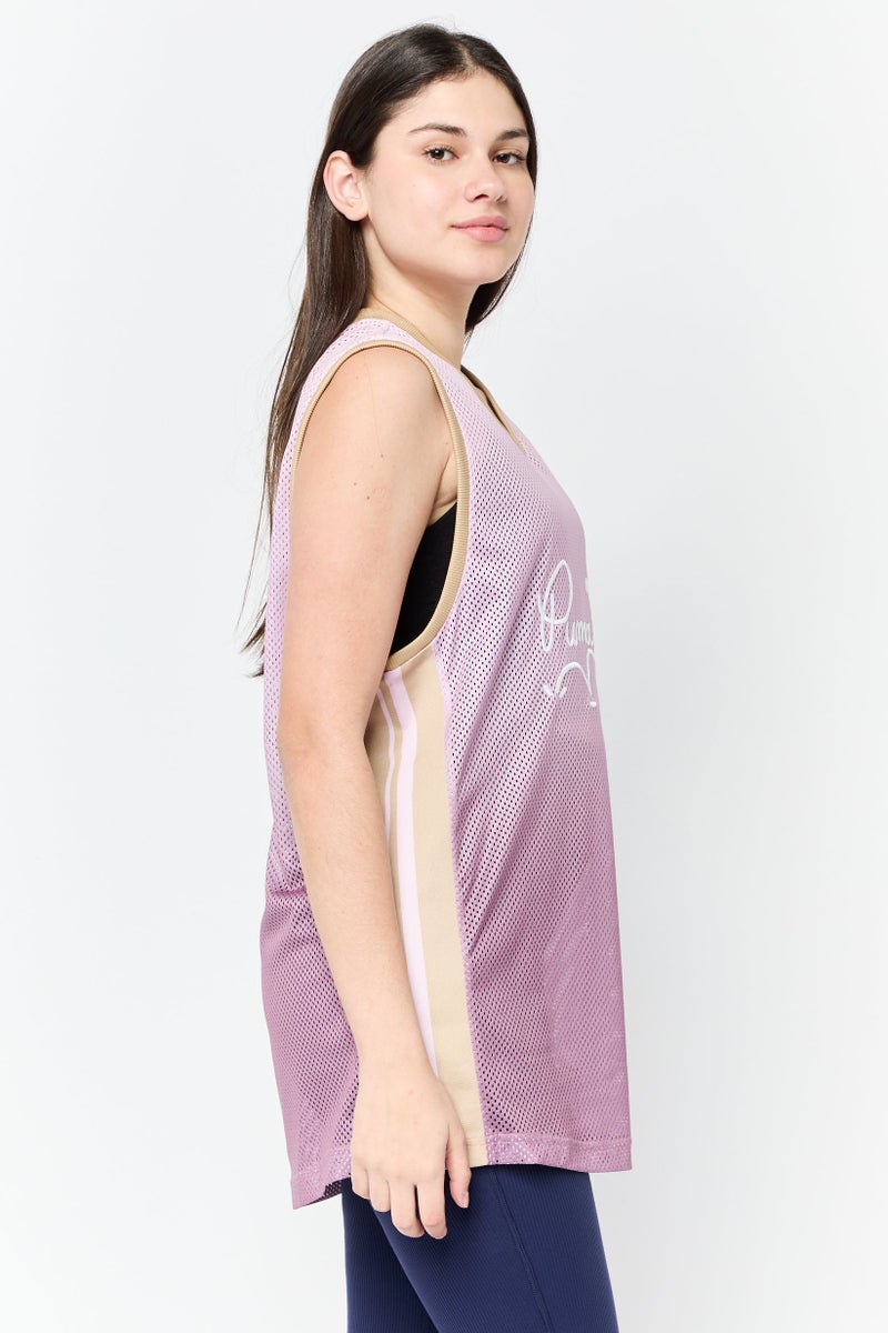 PUMA Puma x Sophia Chang Women Sportswear Fit Sleeveless Basketball Jersey, Purple  - Image 3