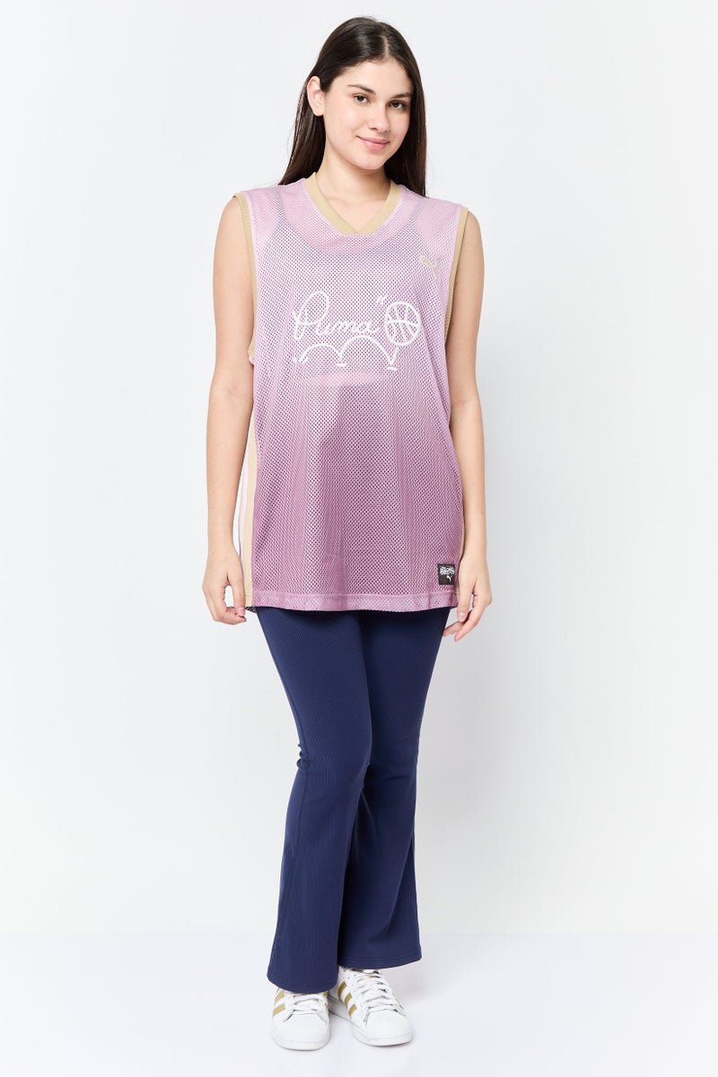 PUMA Puma x Sophia Chang Women Sportswear Fit Sleeveless Basketball Jersey, Purple  - Image 4