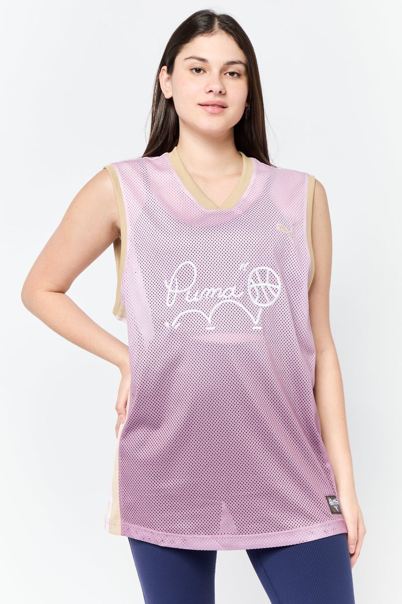 PUMA Puma x Sophia Chang Women Sportswear Fit Sleeveless Basketball Jersey, Purple  - Image 1