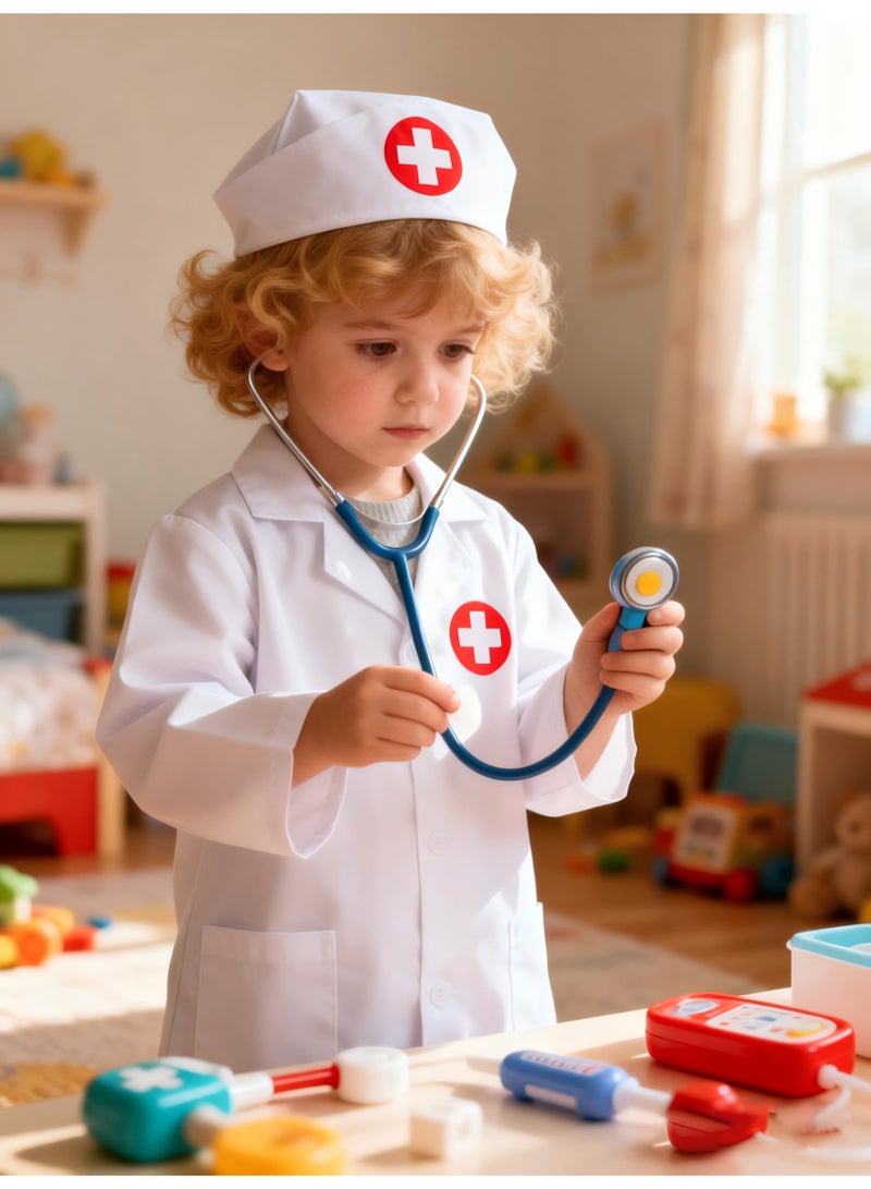Wish Kids Dress Up Doctor Cosplay Costume for Boys and Girls Birthday Party Toys Pretend Play Doctor Playsets - Image 2