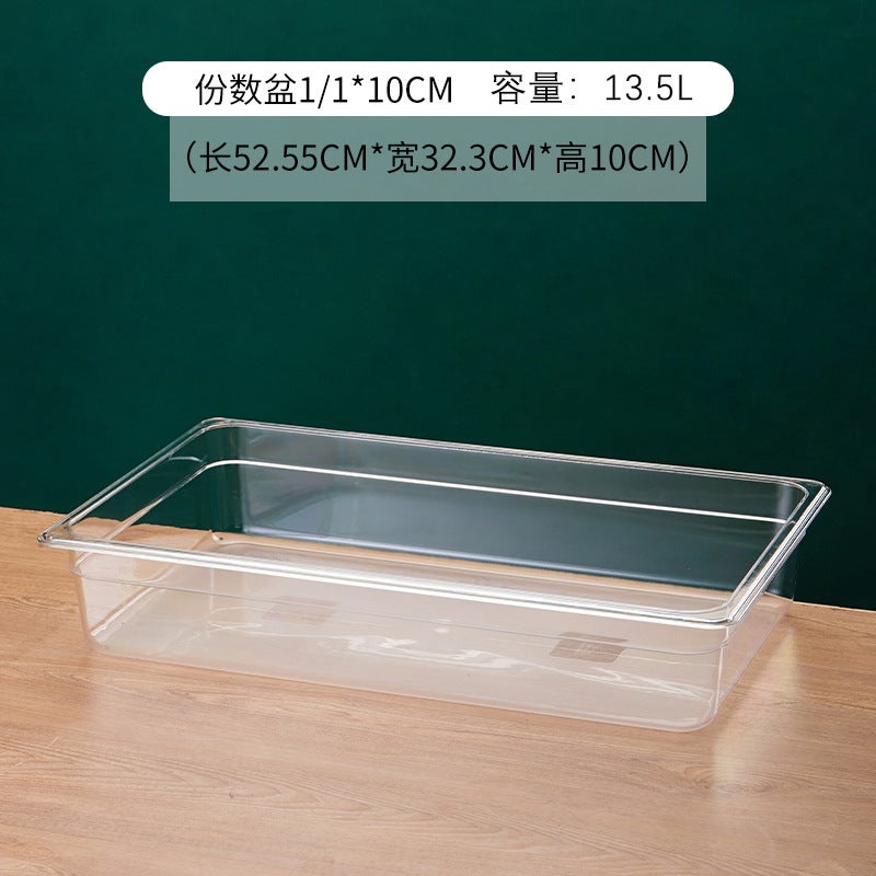 Serving Box, Portion Basin, Malatang Dish Display Box, Dish Selection, Drop-Resistant, Heat-Resistant, Transparent Plastic Pc Flip-Top Seasoning Box - Image 1