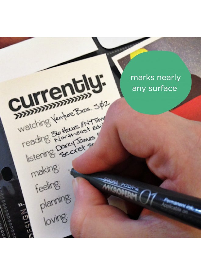 SAKURA - SAKURA Microperm Ultra Fine Point Pens - Permanent Marker Pen - Assorted Point Sizes - Black Ink - 3 Pack - Image 1