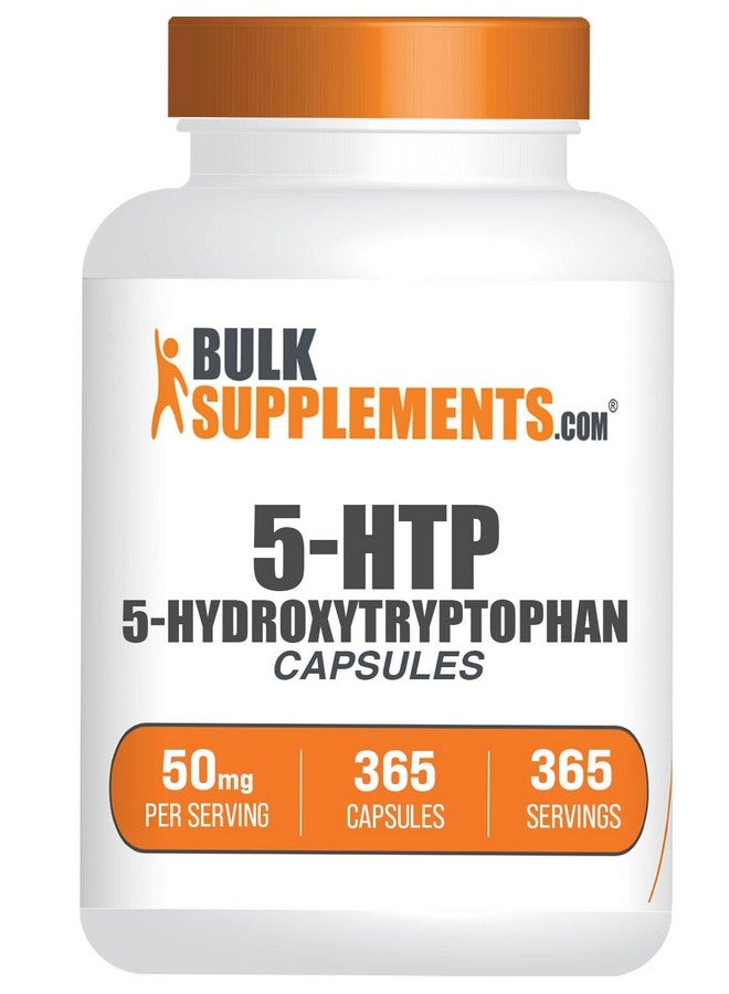 BulkSupplements.com 5-HTP Capsules - 5-Hydroxytryptophan, 5-HTP 50mg - 5 HTP Supplement for Well-Being - Amino Acid & Gluten Free, 1 Capsule per Serving, 365 Capsules (Pack of 1) - Image 1