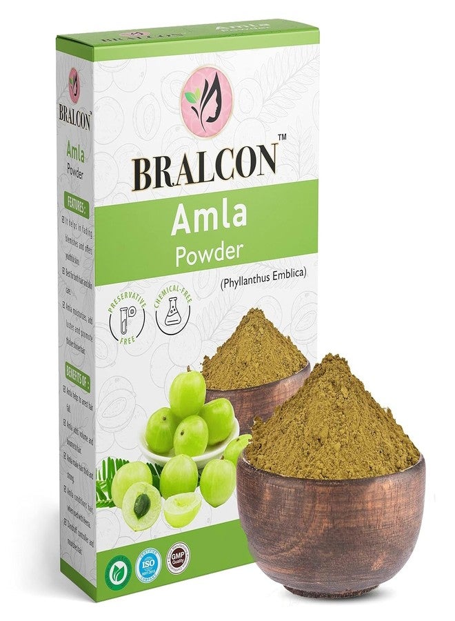 BRALCON Organic Amla, Hibiscus, Bhringraj Powder Combo -300g (100g x 3 Pack)| Hibiscus Powder, Amla Powder, Bhringraj Powder for Hair Growth, Hair and Skin Care |Hair Care & Face Pack Powder - Image 4