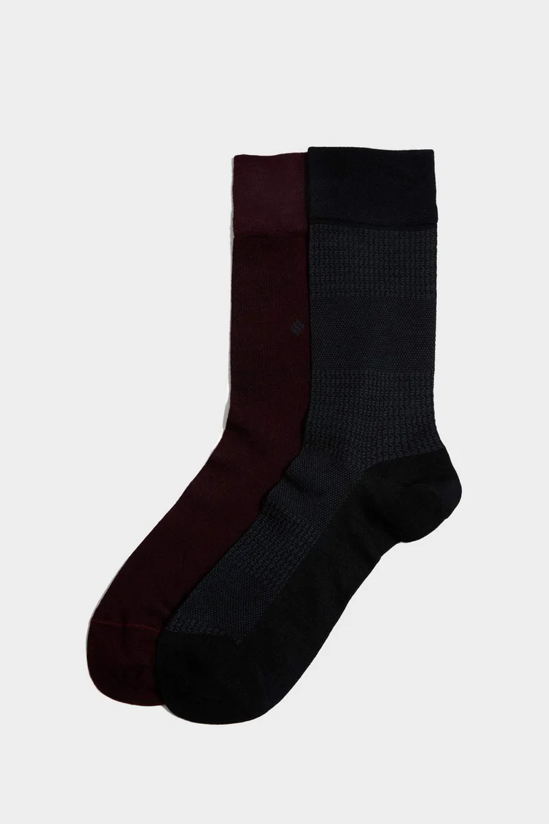 ديفاكتو Man Seamless 2 Piece Mercerized Cotton Long Socks