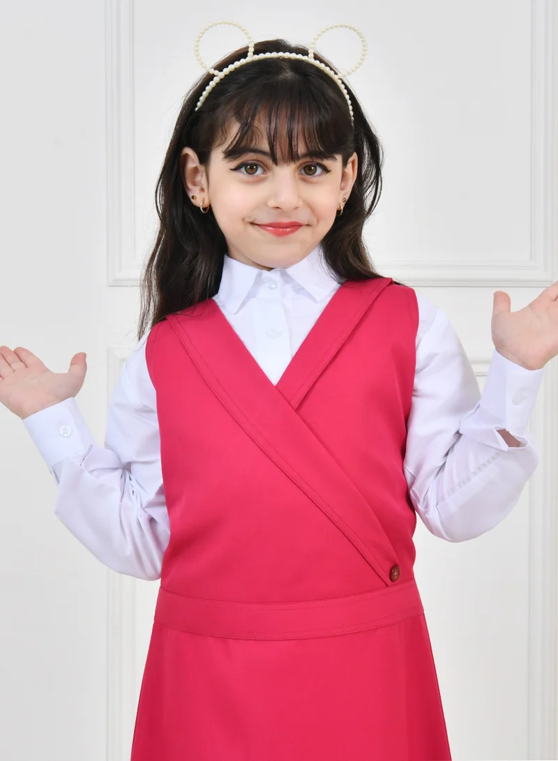 HAWRAA ABAYA Fuchsia apron with a formal cut