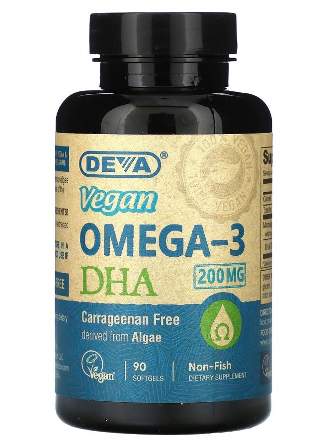 Deva Vegan Omega-3 DHA 200 mg 90 Softgels