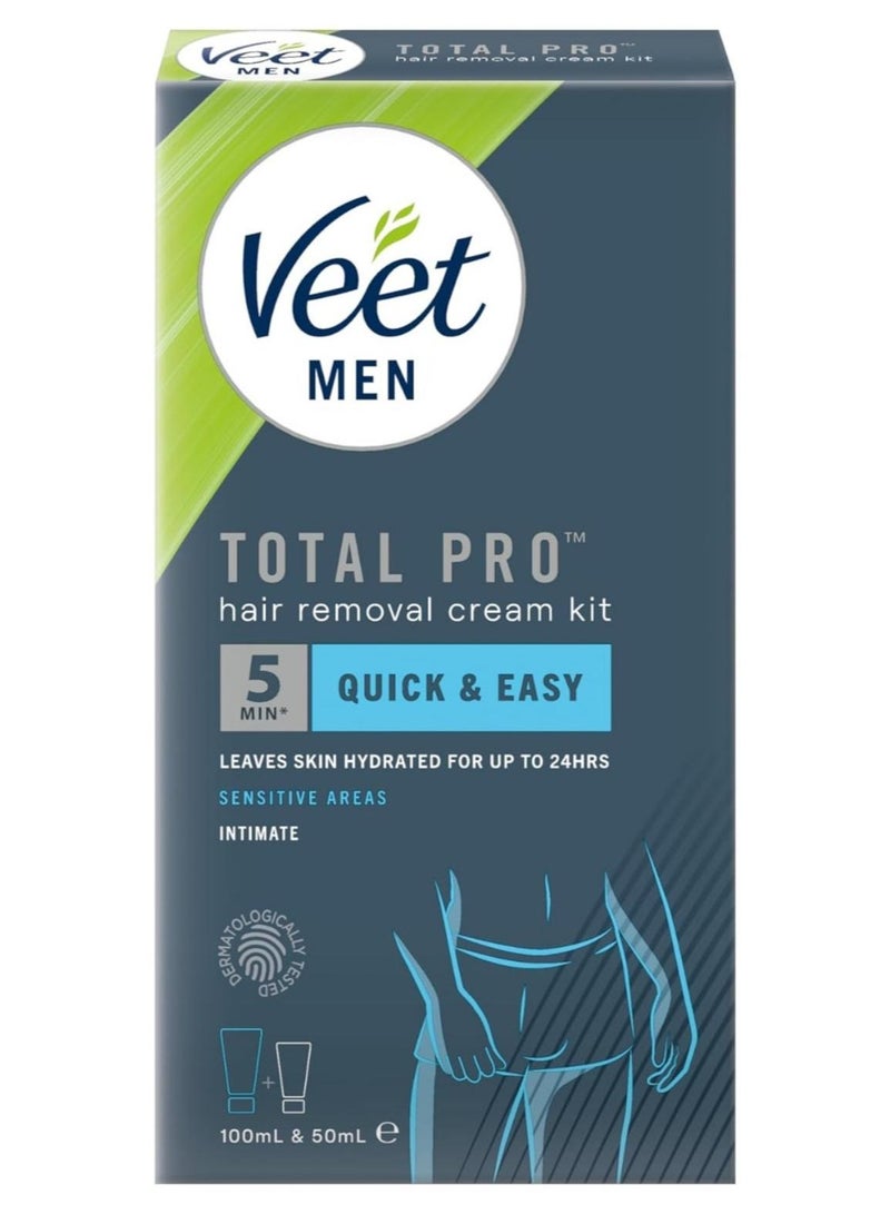 مجموعة فيت لإزالة الشعر للرجال مع كريم إزالة الشعر وبلسم للعناية اللاحقة 100 مل + 50 مل - Image 1