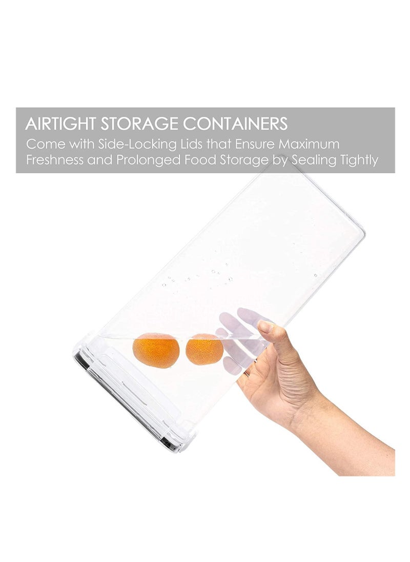 Airtight Food Storage Containers with Lids , 2.8L Pasta Containers for Pantry Organization and Storage BPA Free Kitchen Storage Containers for Spaghetti, Flour, Sugar and Noodles, (Large 4pcs Pack)