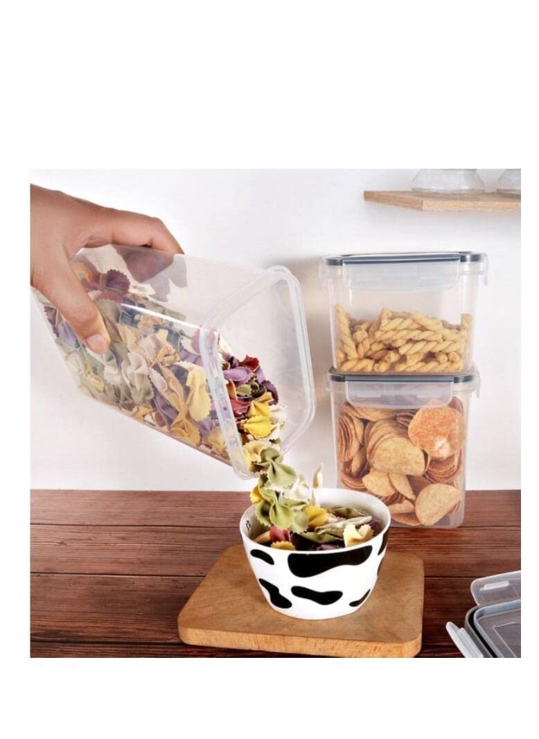 Airtight Food Storage Containers with Lids , 2.8L Pasta Containers for Pantry Organization and Storage BPA Free Kitchen Storage Containers for Spaghetti, Flour, Sugar and Noodles, (Large 4pcs Pack)