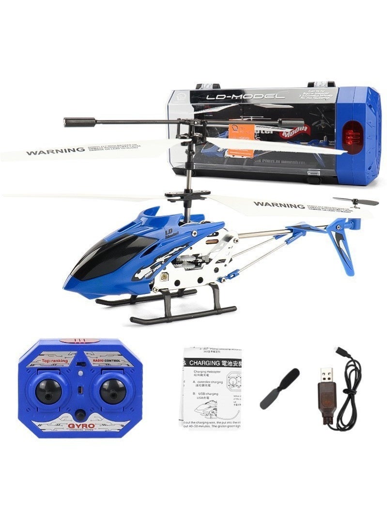 طائرة هليكوبتر يتم التحكم فيها عن بعد، هيكل من سبيكة معدنية لمقاومة الصدمات، ضوء كشاف LED، قدرة ثبات في الهواء، لعبة طائرة هليكوبتر مصغرة يتم التحكم فيها عن بعد، مناسبة للبالغين والأطفال، نموذج طائرة - Image 1