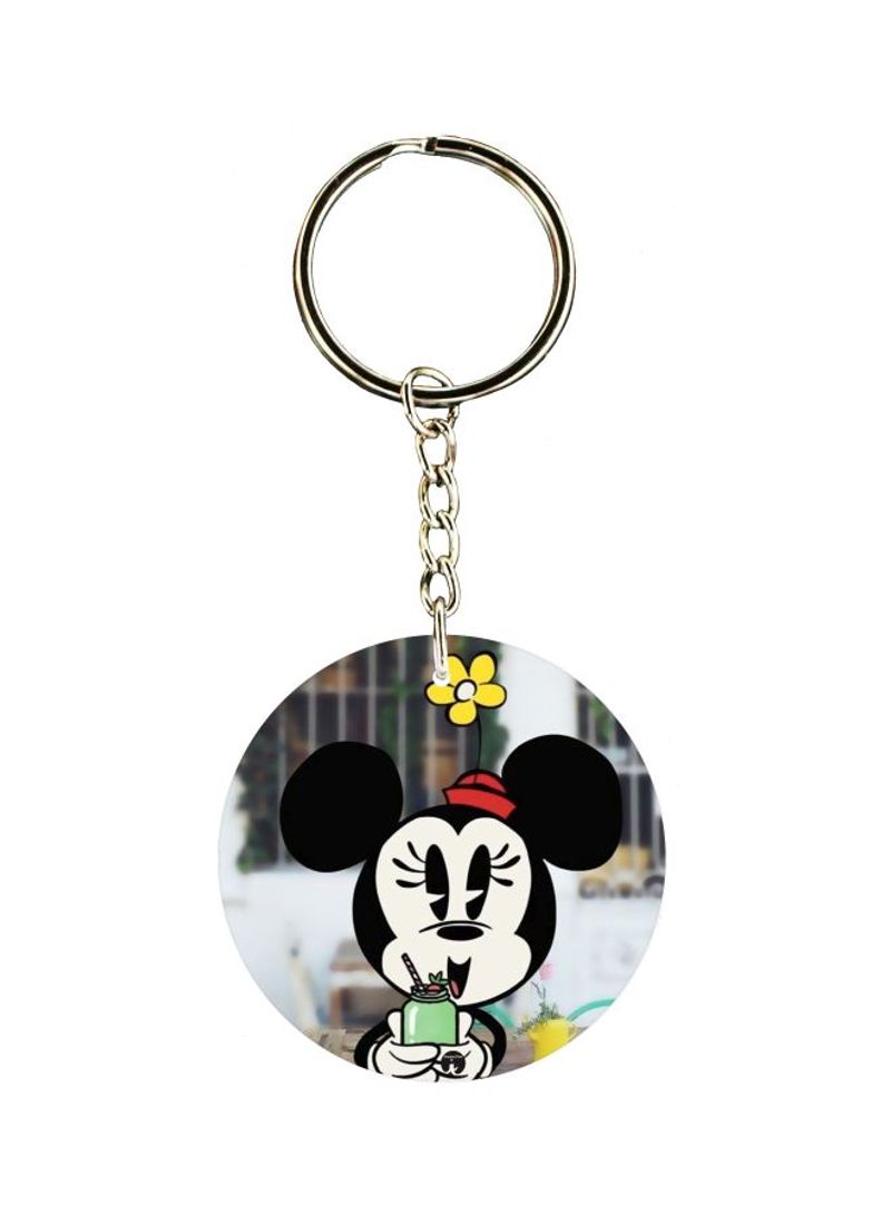 Cartoon Printed Double Sided Keychain