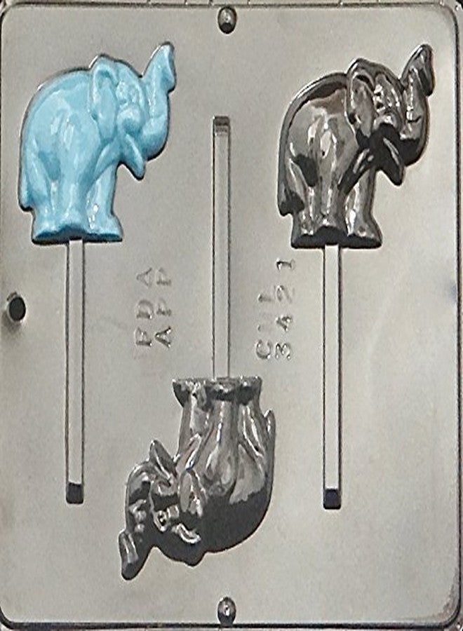 Lollipops Elephant Lollipop Chocolate Candy Mold 3421 with 3 Cavities, Each Piece Approximately 3.3" x 2.6" - Image 3