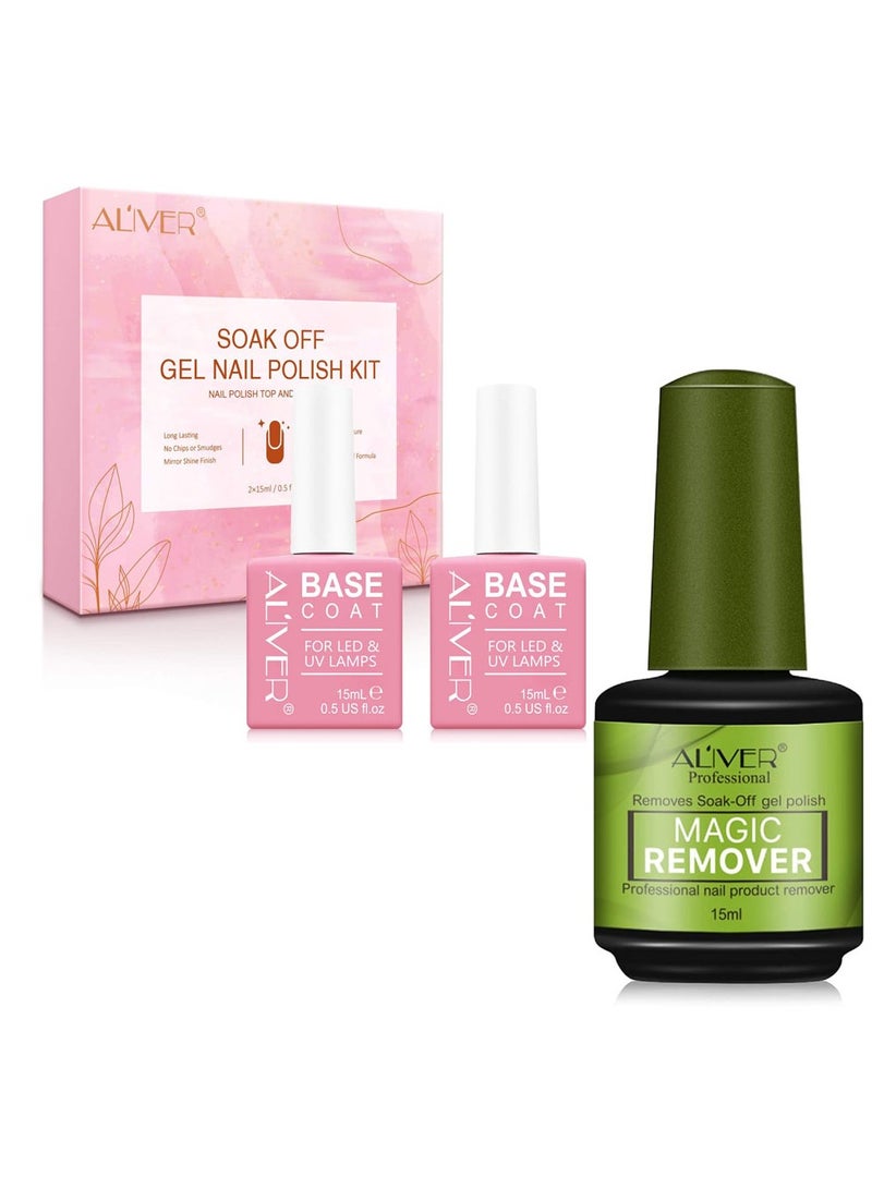 ALIVER Aliver Soak Off Gel Nail Polish Kit & Magic Remover Professional Nail Product Remover  - Image 1