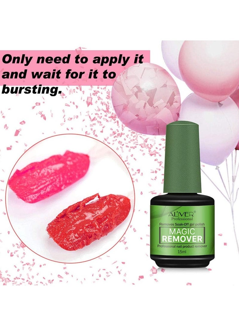 ALIVER Aliver Soak Off Gel Nail Polish Kit & Magic Remover Professional Nail Product Remover  - Image 2