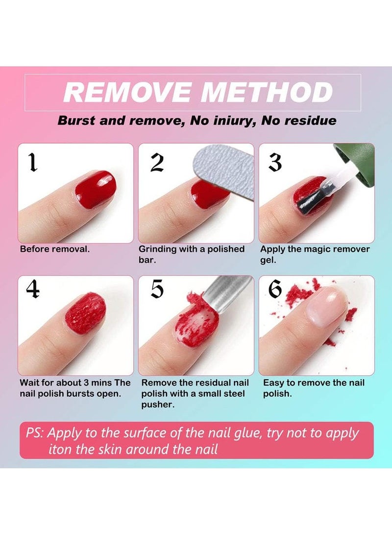 ALIVER Aliver Soak Off Gel Nail Polish Kit & Magic Remover Professional Nail Product Remover  - Image 4