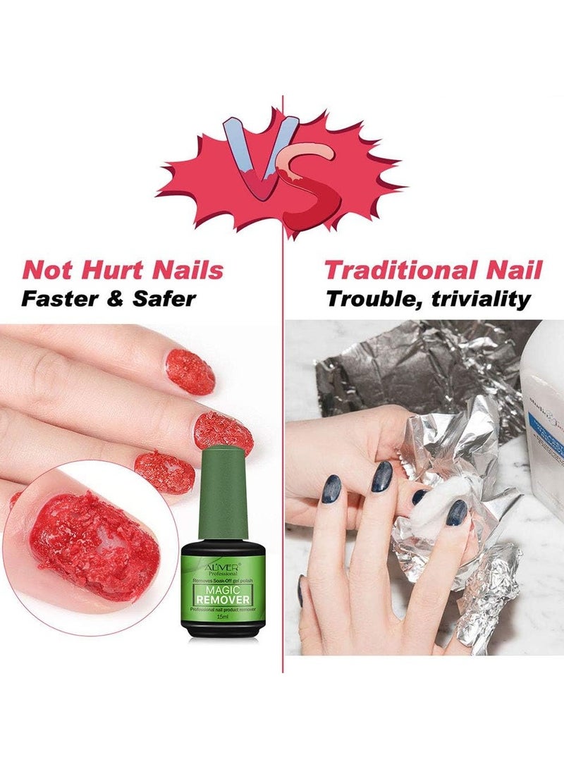 ALIVER Aliver Soak Off Gel Nail Polish Kit & Magic Remover Professional Nail Product Remover  - Image 5