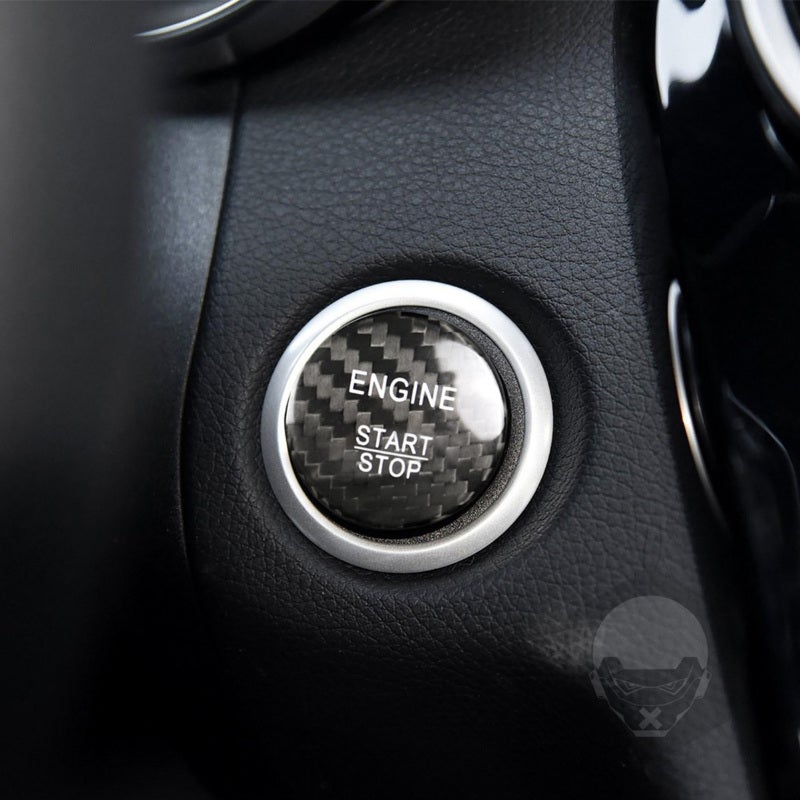 Engine Start Button Sticker Carbon Fibre Engine Ignition Sticker - Wear-Resistant Replacement Switch Button Sticker for Mercedes Benz Car Interior Decoration - Image 5