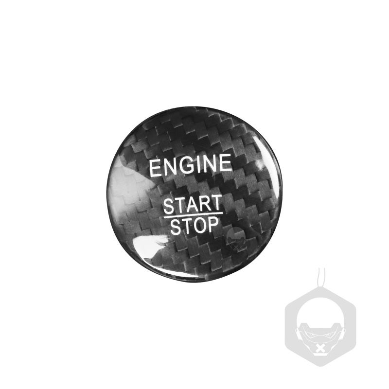 Engine Start Button Sticker Carbon Fibre Engine Ignition Sticker - Wear-Resistant Replacement Switch Button Sticker for Mercedes Benz Car Interior Decoration - Image 1