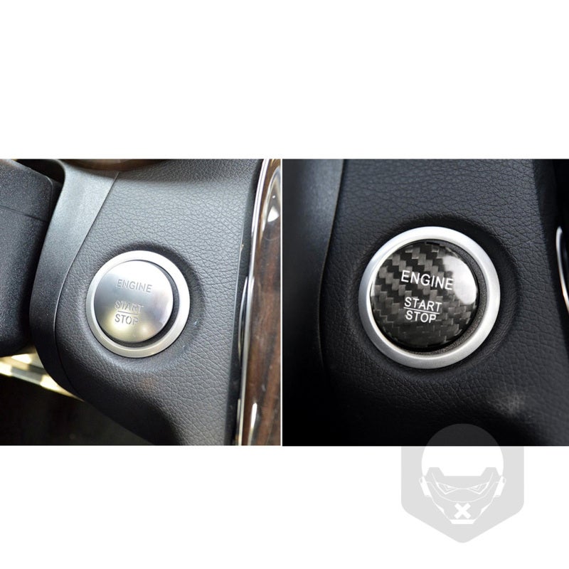 Engine Start Button Sticker Carbon Fibre Engine Ignition Sticker - Wear-Resistant Replacement Switch Button Sticker for Mercedes Benz Car Interior Decoration - Image 4