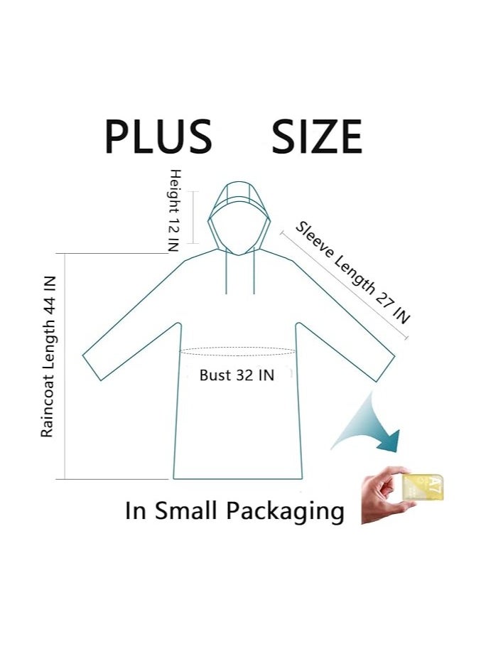 Generic Disposable Rain Poncho,Emergency Ponchos Rain Coat,for Adults Women Men Compact Size,7 Packs,7 Color  - Image 3