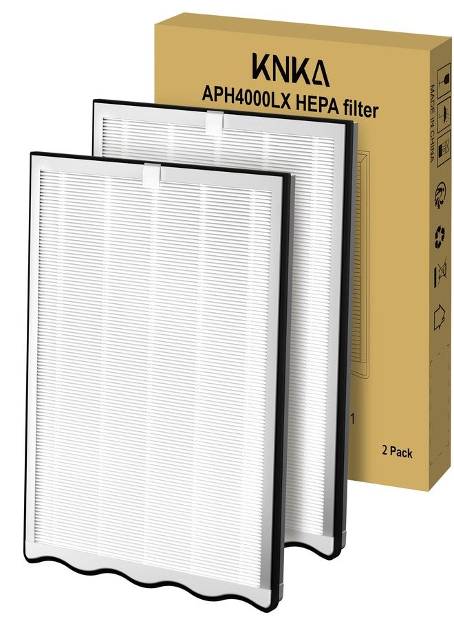 KNKA Genuine Air Purifier Replacement Filter for APH4000, 2-Pack HEPA & Activated Carbon Filters, Captures Allergens, Odors, Dust & Pollen, Standard Filter - White - Image 1