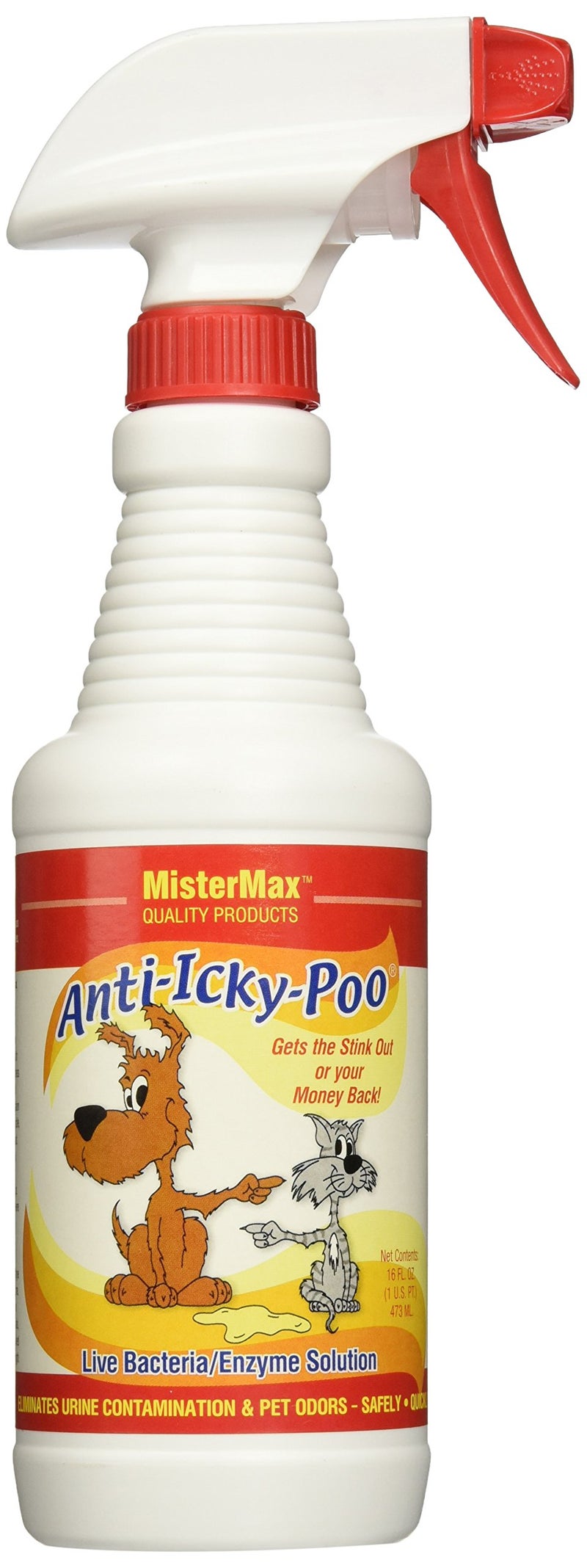 Mister Max Anti Icky Poo Spray - Enzyme Cleaner & Urine Odor Remover for Pets, Animal Urine Enzyme Cleaner & Tough Odor Remover - 1 Pint (16 oz) - Image 5